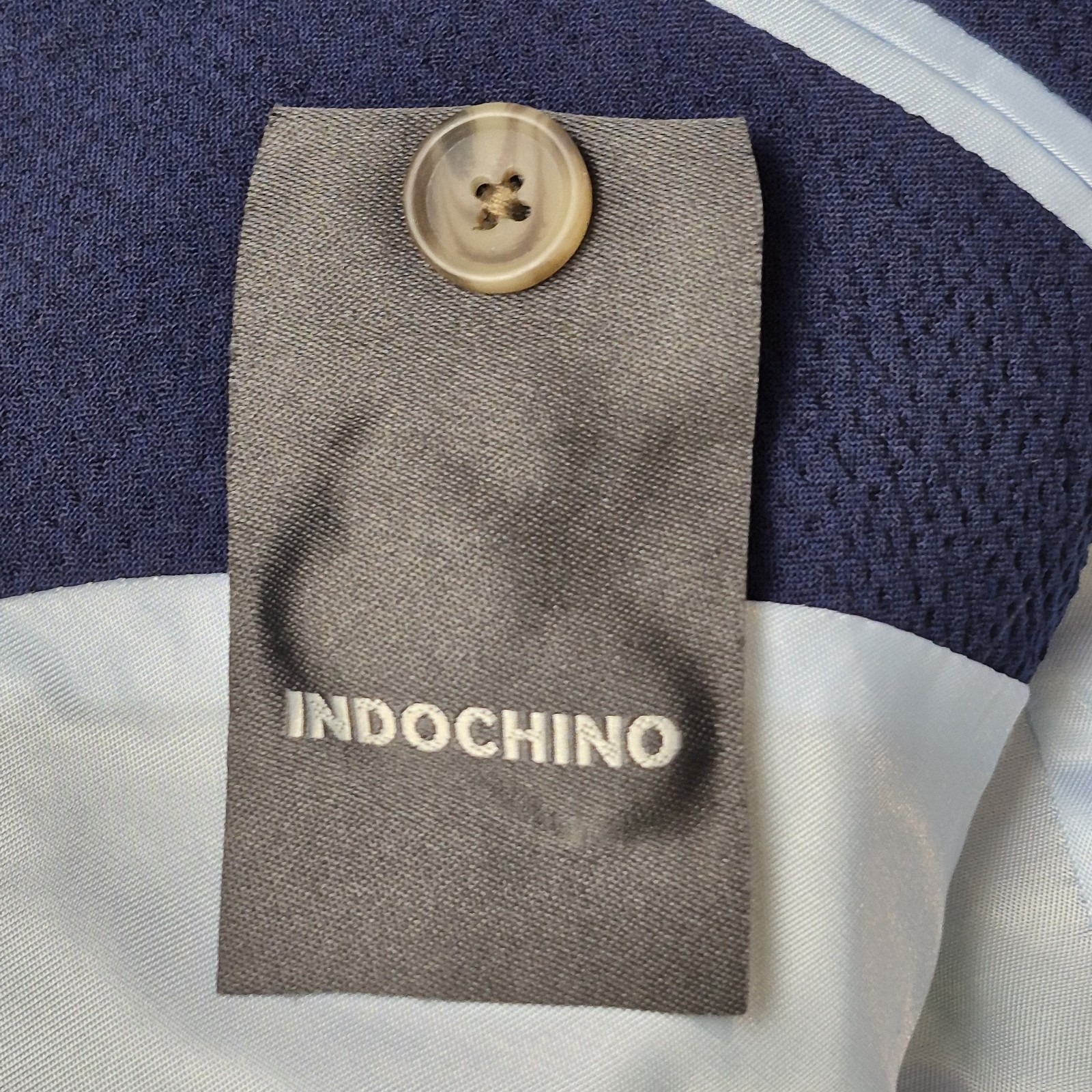 Indochino Made To Measure Men's Xl Blue Seersucker Wool Blend Blazer Sport Coat — image 6 of 8